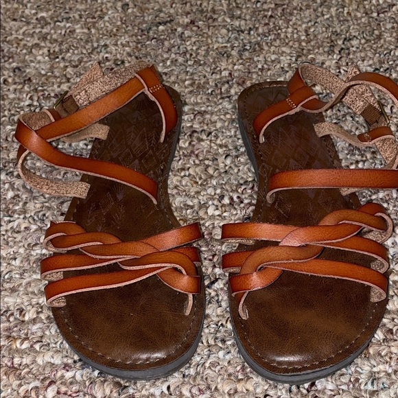 Womens Like New Time and Tru Braided Strap Sandals - Picture 1 of 3
